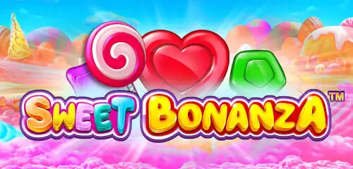 Sweet Bonanza slot by Pragmatic Play — gameplay screenshot showing candy theme